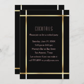 Roaring 20の踊りカップルのカクテルパーティー 招待状 (正面/裏面)