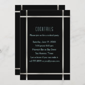 Roaring 20の踊りカップルのカクテルパーティー 招待状 (正面/裏面)