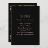 Roaring 20の踊りカップルのカクテルパーティー 招待状 (正面/裏面)