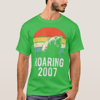 Roaring 2007ヴィンテージレトロサンセットベアアニマル15th tシャツ