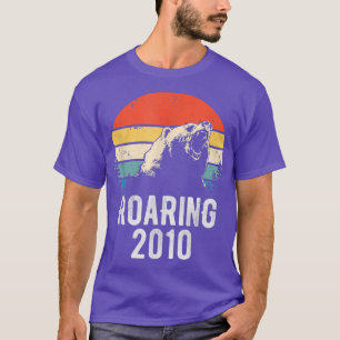 Roaring 2010ヴィンテージレトロサンセットベアアニマル12th tシャツ