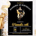 Roaring 20 18th Birthday Partyへようこそ 招待状<br><div class="desc">シックRoaring 20 Birthday Partyへの招待は、中心にフラッパー女の子の踊りを備えている。目を引く黒はっきりした、金ゴールド、白の配色は、ゲストが招待を受けた時に興奮を生み出す確実である。</div>