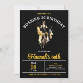 Roaring 20 60th Birthday Partyへようこそ 招待状 (正面)
