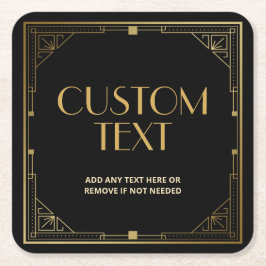 Roaring 20sアールデコスピーカーカスタムー スクエアペーパーコースター