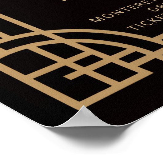 Roaring 20sアールデコプロムホームカミングスクールガラ ポスター (角)