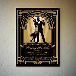 Roaring 20sアールデコプロムホームカミングスクールガラ ポスター