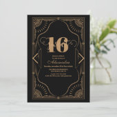 Roaring 20sギャツビーヴィンテージアールデコスウィート16 招待状 (スタンド正面)