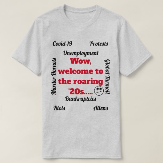 Roaring '20sノベルティライトTシャツへようこそ Tシャツ (デザイン正面)