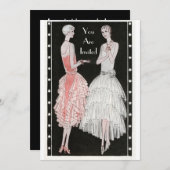 Roaring 20sパーティの招待状 招待状 (正面/裏面)