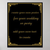 Roaring 20's自分のポスターのサインを作成 ポスター (正面)