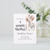 Roaring 20s誕生日パーティー招待はがき インビテーションポストカード (スタンド正面)