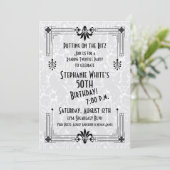 Roaring 20s20代アールデコ50th誕生日パーティー 招待状 (スタンド正面)