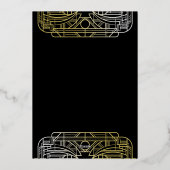 Roaring 20s art 素晴らし Gatsbyアールデコ誕生日 箔招待状 (裏面)