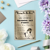 Roaring 20s art deco flapper girl アクリル招待状 (インサイチュ (ウェディング))