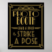 Roaring 20's Art deco Photo Boothプリント ポスター (正面)