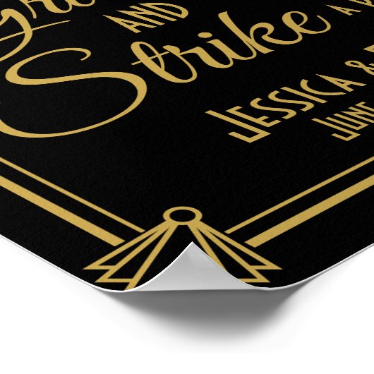 Roaring 20's Art deco Photo Booth print ポスター (角)