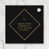 Roaring 20s Flapper Gatsby Thank You Black金ゴールド フェイバータグ (裏面)