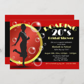 Roaring 20's Flapper Girl Bridal Shower Invitation 招待状 (正面/裏面)