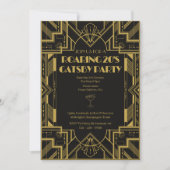 Roaring 20s Gatsby Party Birthday invitation (正面)