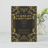 Roaring 20s Gatsby Party Birthday invitation (スタンド正面)