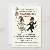 Roaring 20s Jazz Age Party Invitation with Dancing 招待状 (正面)