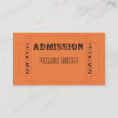 Roaring 20's Speakkeasyテーマパーティーチケット 名刺 (裏面)