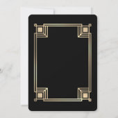 Roaring 20s Vintage Art Deco Wedding 招待状 (裏面)
