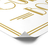 Roaring 20's Wedding sign Art Deco Guestbook Print ポスター (角)