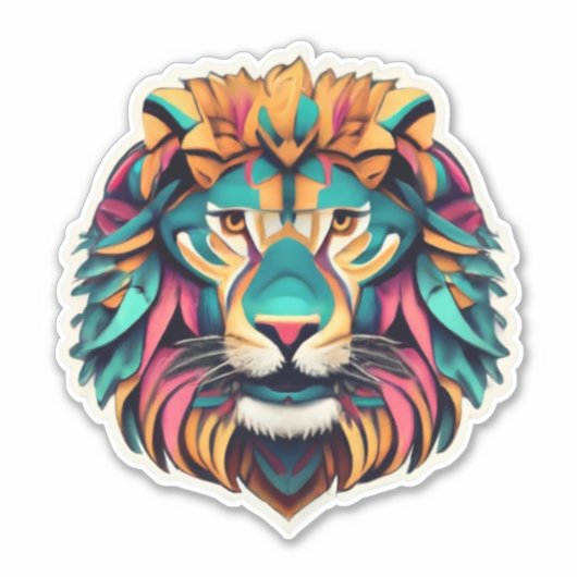 Roaring Artistry Lion Stickerコレクション シール (正面)