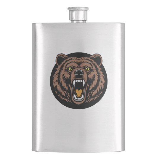 Roaring Bear Power Emblem フラスク (正面)
