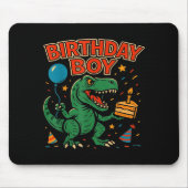 Roaring Birthday Boy Dinosaur Celebration Design _ マウスパッド (正面)