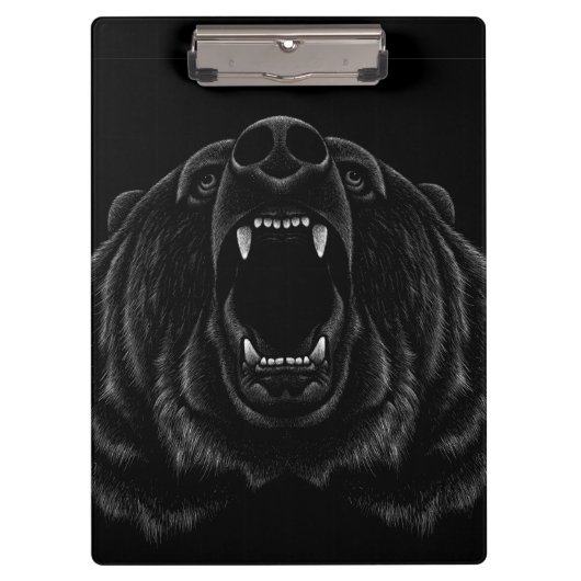 Roaring Black Bear Clipboard クリップボード (正面)