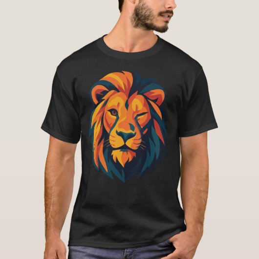 Roaring Confidence – Winking Lion Tシャツ (正面)