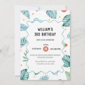 Roaring Dinosaur Birthday Invitation 招待状 (裏面)