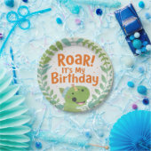 Roaring Dinosaur Birthday Party Paper Plates ペーパープレート (パーティー)