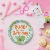 Roaring Dinosaur Birthday Party Paper Plates ペーパープレート (パーティー)