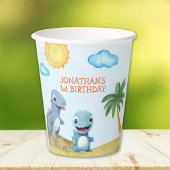 "Roaring Dinosaur Party | Boys Birthday  紙コップ