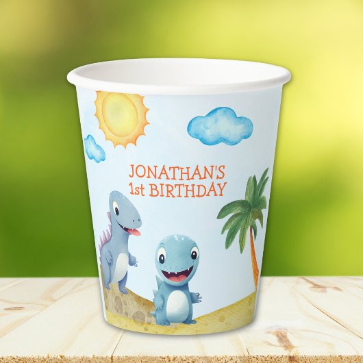 "Roaring Dinosaur Party | Boys Birthday  紙コップ