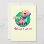 Roaring Good Times恐竜4th誕生日パーティー 招待状 (裏面)