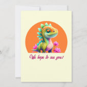 Roaring Good Times Dinosaur 2nd Birthday Party 招待状 (裏面)