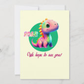 Roaring Good Times Dinosaur 2nd Birthday party 招待状 (裏面)