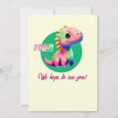 Roaring Good Times Dinosaur Any Age Birthday party 招待状 (裏面)