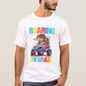 Roaring Into 6th Grade Dinosaur Tシャツ (正面)