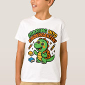 Roaring Into Kindergarten Dinosaur T-Shirt Tシャツ (正面)