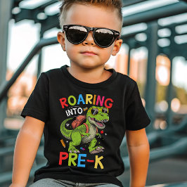 Roaring into Pre-K Dinosaur – Back to School Tシャツ
