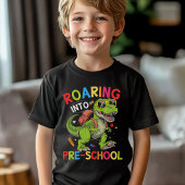 Roaring into Pre-School Dinosaur– First Day of Pre Tシャツ