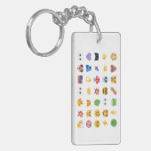 Roaring Kitty 35 Emoji Timeline GME MOASS DFV meme キーホルダー (正面左)