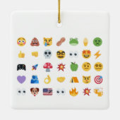 Roaring Kitty 35 Emoji Timeline GME MOASS DFV meme セラミックオーナメント (裏面)