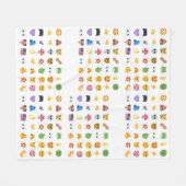 Roaring Kitty 35 Emoji Timeline GME MOASS DFV meme フリースブランケット (正面(横))