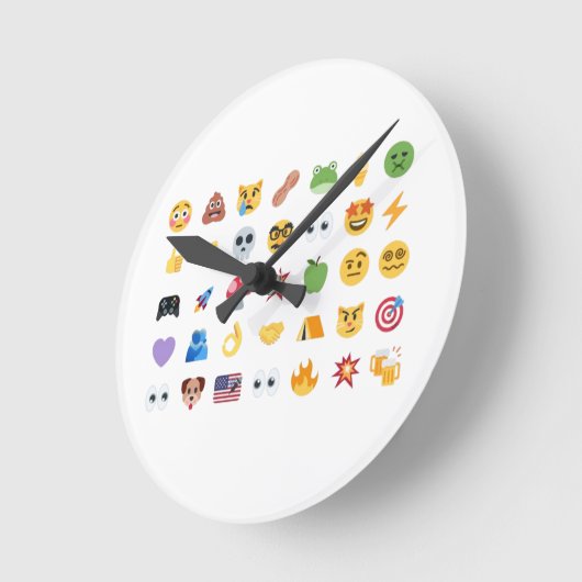 Roaring Kitty 35 Emoji Timeline GME MOASS DFV meme ラウンド壁時計 (傾斜)